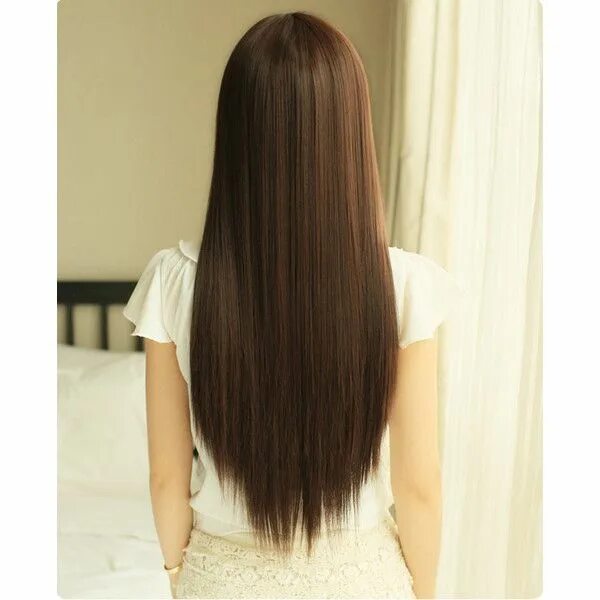 Прическа коричневые волосы длинные Light Brown(Model)/Natural Black/Dark Brown/Flaxen,Full Bangs(Model)/Tilted Bang