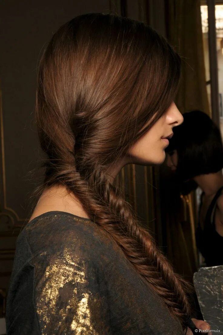 Прическа коричневые волосы длинные 40+ Fishtail Braid Hairstyles for all situations Ideas Hair inspiration, Brunett