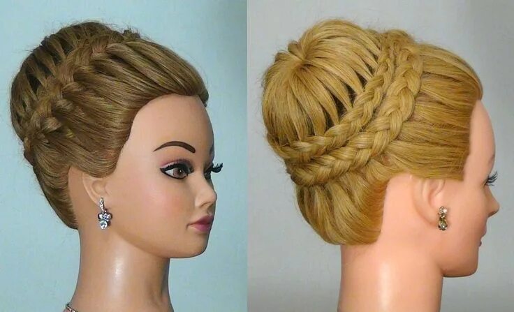 Прическа корона как сделать Прическа с плетением "Корона"/ "Паутинка" . Crown Braid. Updo Hairstyles Идеи пр