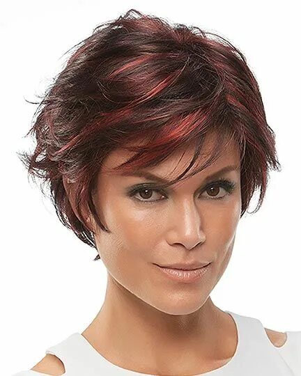 Прическа короткая перьями Short Wigs From elegantwigs.com in 2024 Short hair styles, Monofilament wigs, Sh