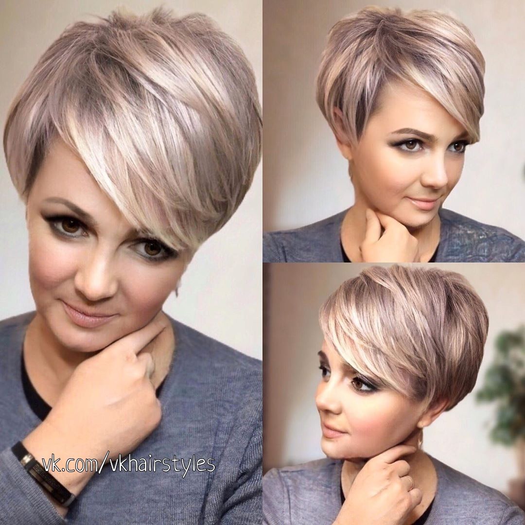 Прическа короткая женская мода Модные стрижки и прически 2020 фото Blonde layered hair, Short hair haircuts, Sh