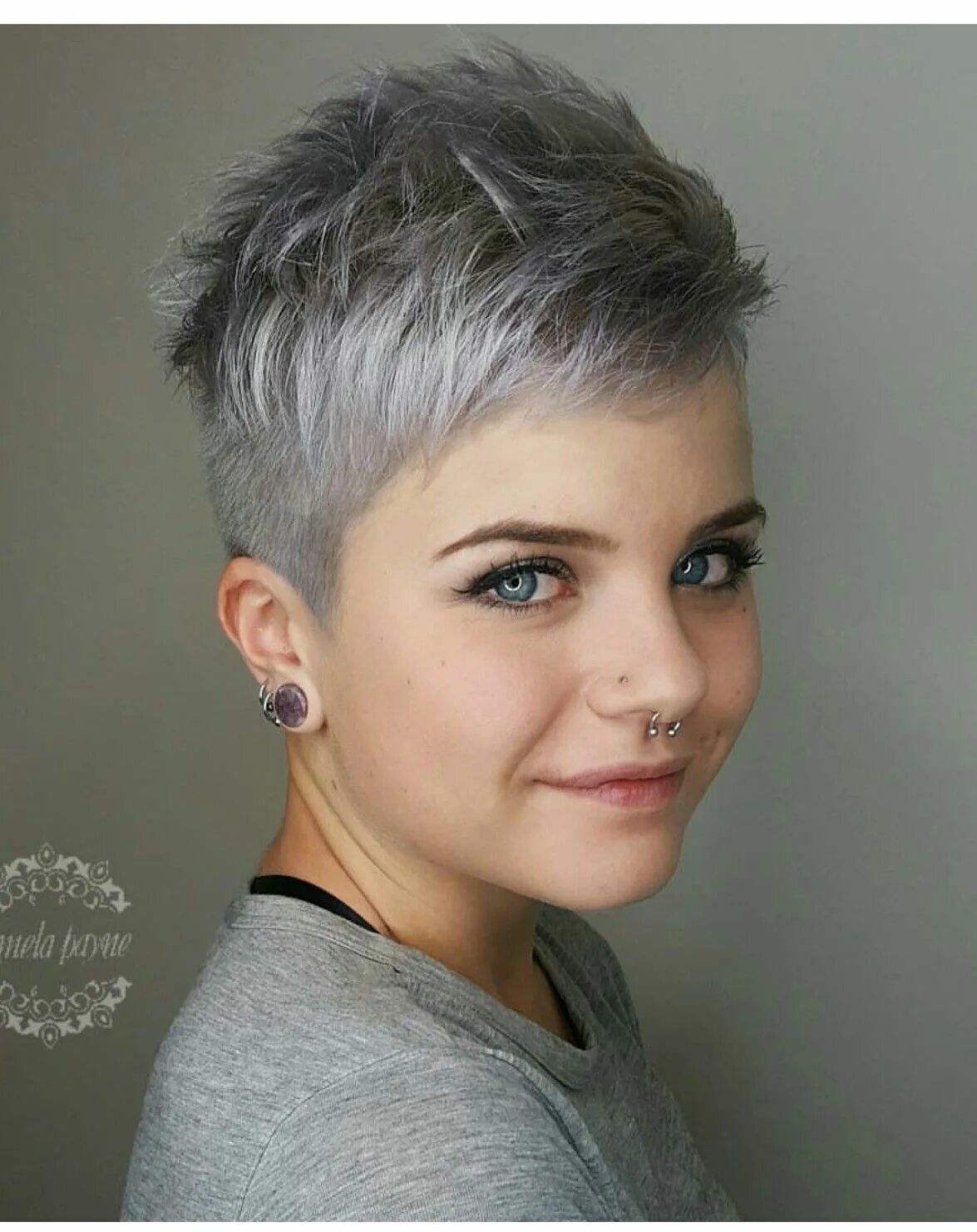 Прическа короткая женская молодежная Pin by Missy Willis on Short Hair, Don't Care Gray hair cuts, Short grey haircut