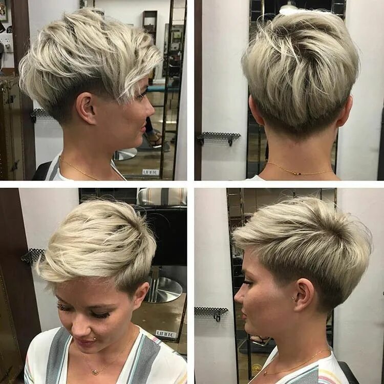 Прическа короткая женская стрижка сзади Magnificent! This is from that dynamic pixie duo @dillahajhair & @sky_eyes ✂ ️❤ ️✂