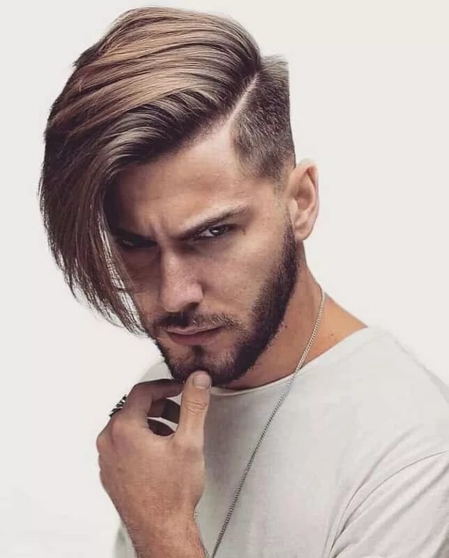 Прическа короткие бока длинная челка мужская Pin en Men Hairstyle