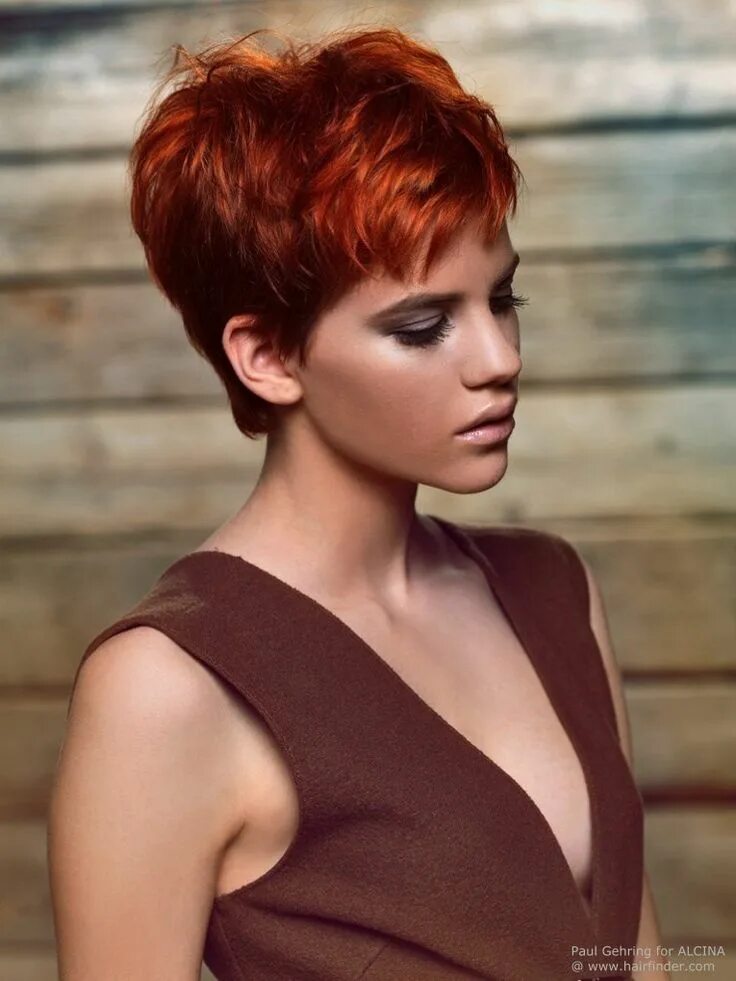 Прическа короткие рыжие волосы hairstyle-70s-2c.jpg (765 × 1020) Short sassy hair, Short wedding hair, Pixie ha