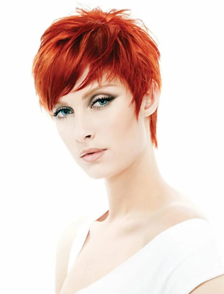 Прическа короткие рыжие волосы Redhair Pixie Shorthair Hairstylesinspiration Amazing Red Colored ... Short red 