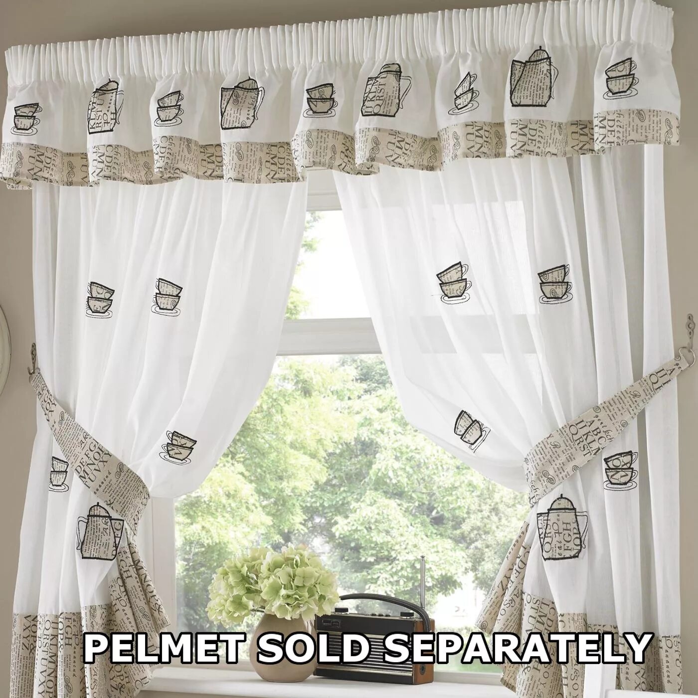 Прическа короткие шторы Kitchen Window Curtains Pair Or Matching Pelmets Embroidered New eBay