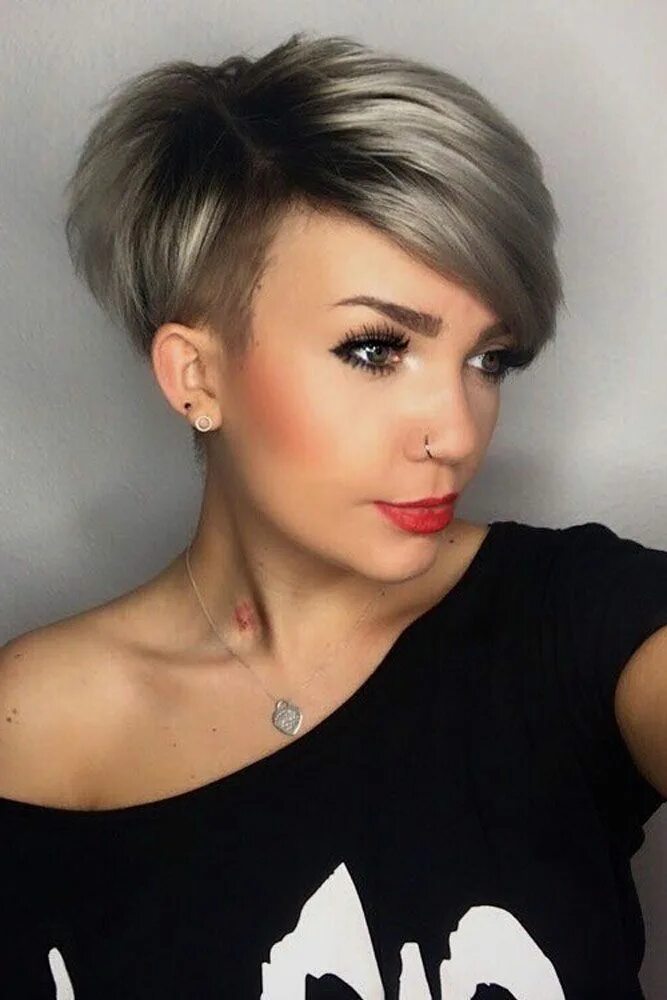 Прическа короткие виски длинная челка 50 Long Pixie Cut Ideas For A Creativity Look In 2024 Short hair cuts, Hair cuts