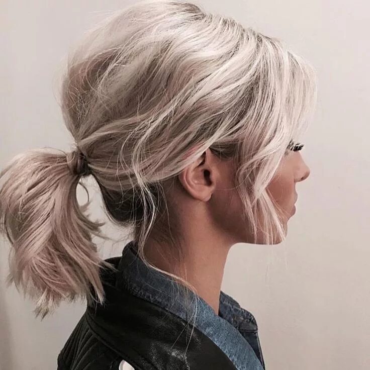 Прическа короткий хвостик женская Perfect short pony Tail hairstyle, Hair styles, Hair lengths