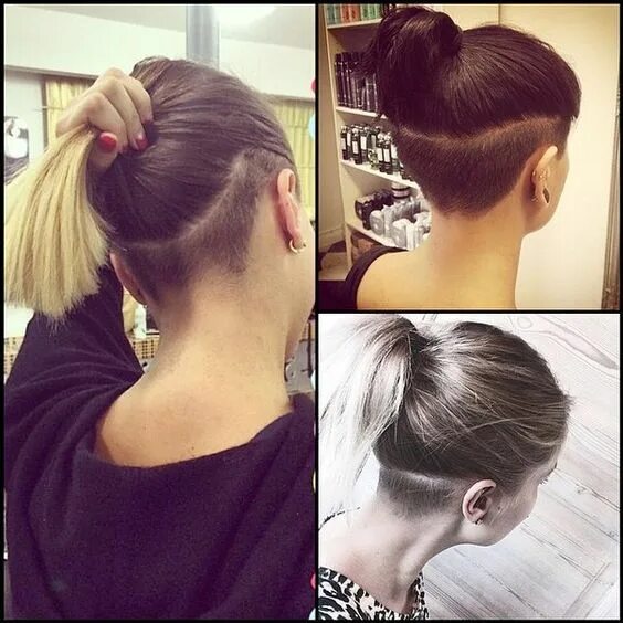 Прическа короткий хвостик женская punk rock haircut Undercut long hair, Undercut hairstyles women, Undercut hairst