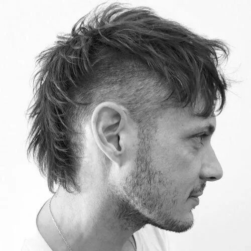 Прическа короткий малет 57 Cool Mullet Haircuts For Men (2022 Style Guide) Mullet haircut, Mohawk haircu