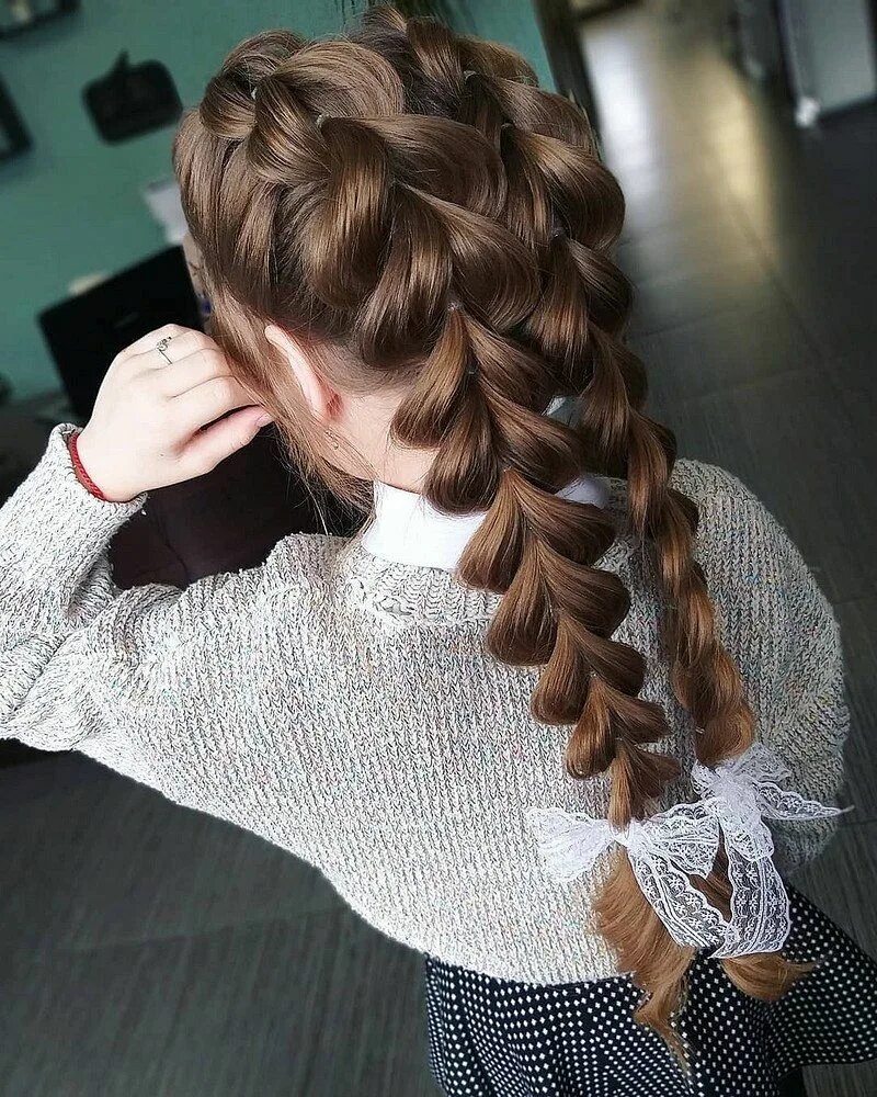 Прическа коса в школу Модные новогодние прически для девочек: 100 идей! Hair styles, Hair, Beauty