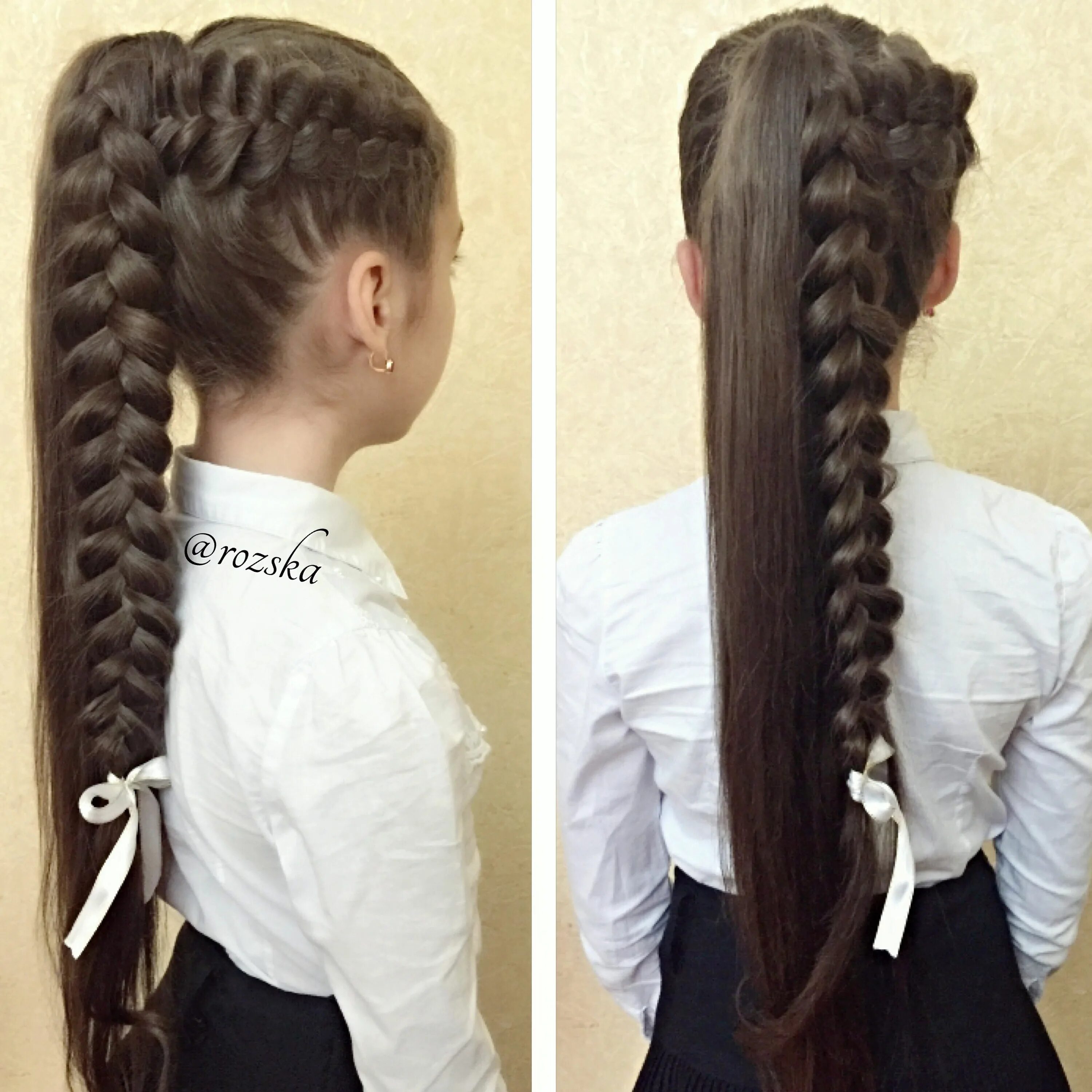 Прическа коса в школу Lovely Hair beauty, Ponytail styles, Straight hairstyles