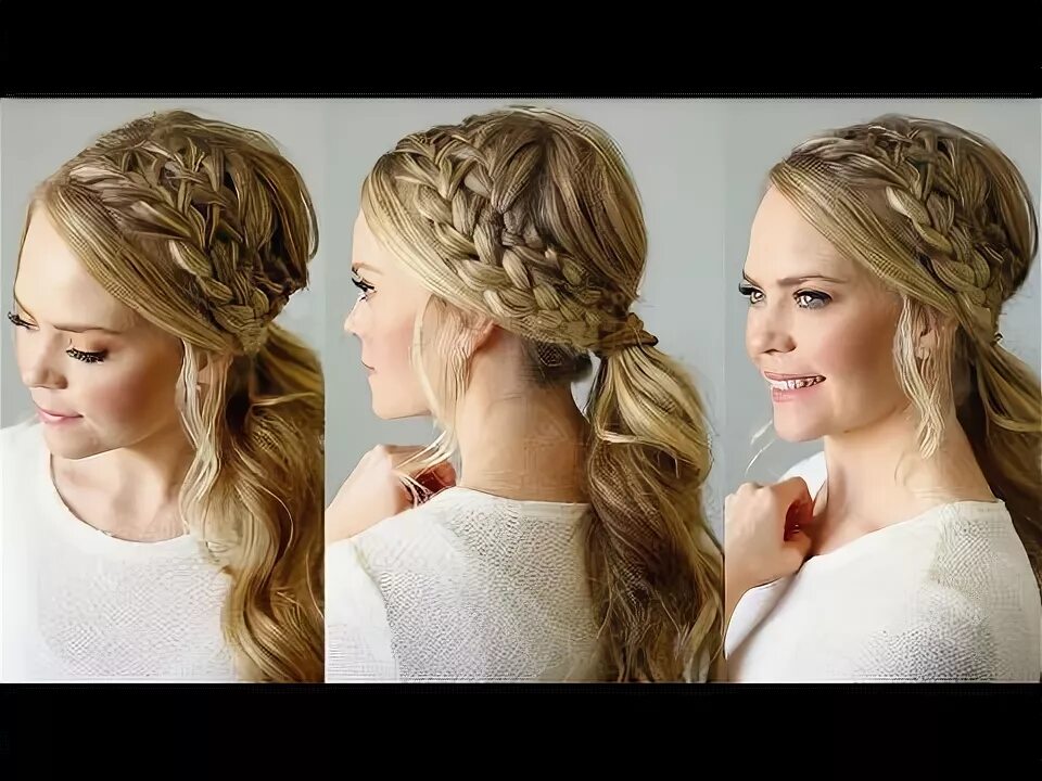 Прическа косички на средние волосы фото Double Braided Ponytail Long hair styles, Hair tutorial, Braided hairstyles