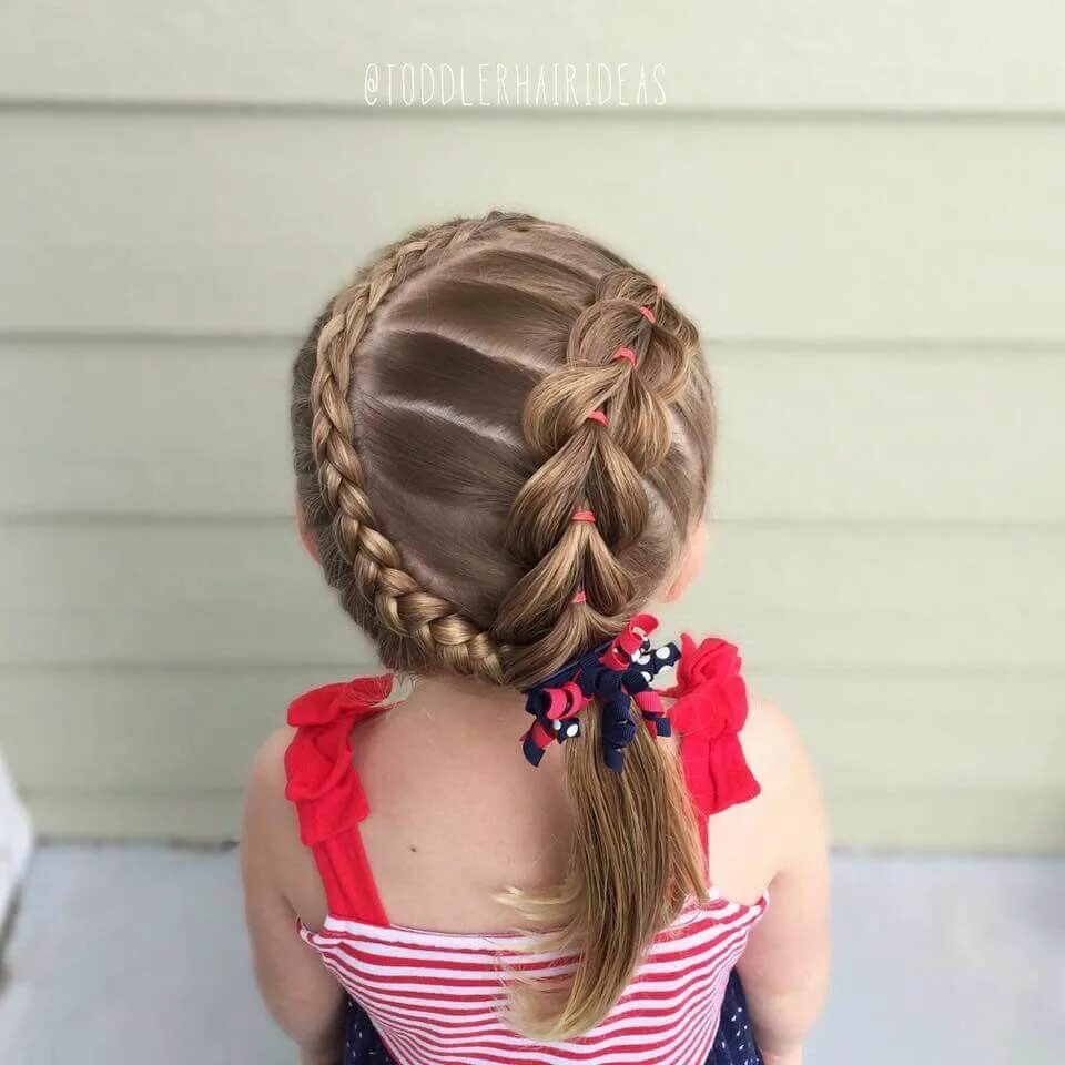 Прическа косы на средние волосы девочке Pin on toddler girl hair ideas Kids hairstyles, Girl hairstyles, Toddler hair