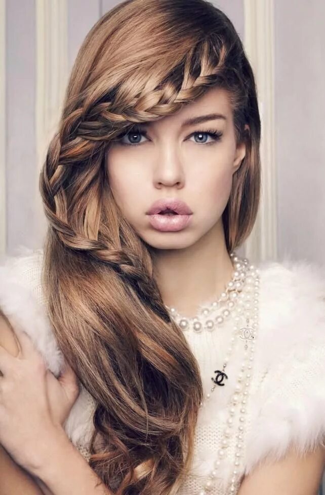 Прическа косы с челкой на длинные Hair Extension Styles for Brides in 2013 - Paperblog Long hair styles, Cute brai