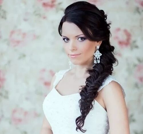 Прическа косы с челкой на длинные Photos of beautiful wedding hairstyles with braids - 45 best choices Длинные сва