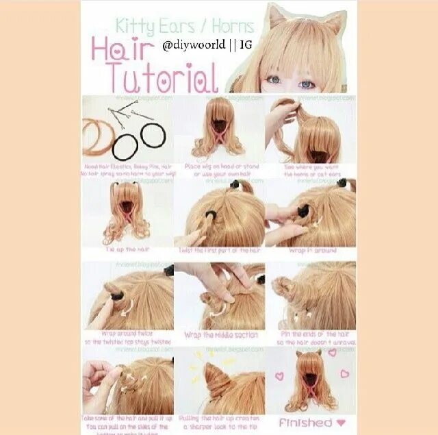 Прическа котик для девочки So cute Hair tutorial, Kawaii hairstyles, Halloween hair