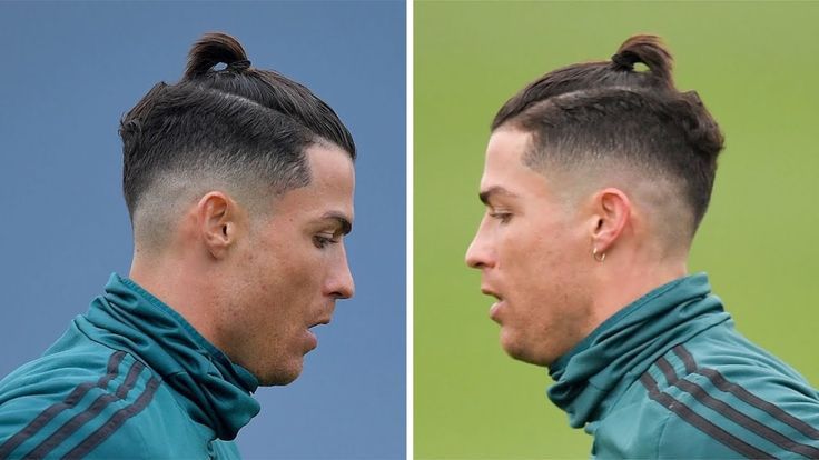 Прическа криштиану роналду в 2024 Ronaldo_man bun Hairstyle