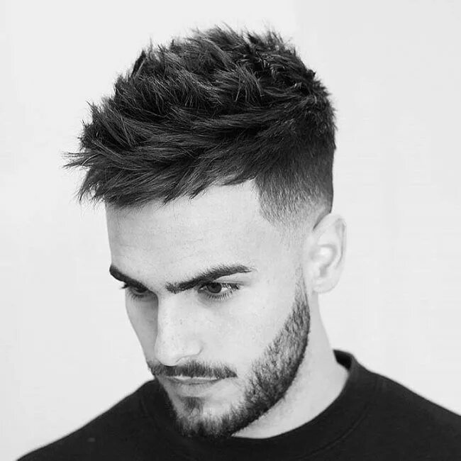 Прическа кроп длинная The Spiky Front Sweep Men hair color, Mens hairstyles thick hair, Hair and beard