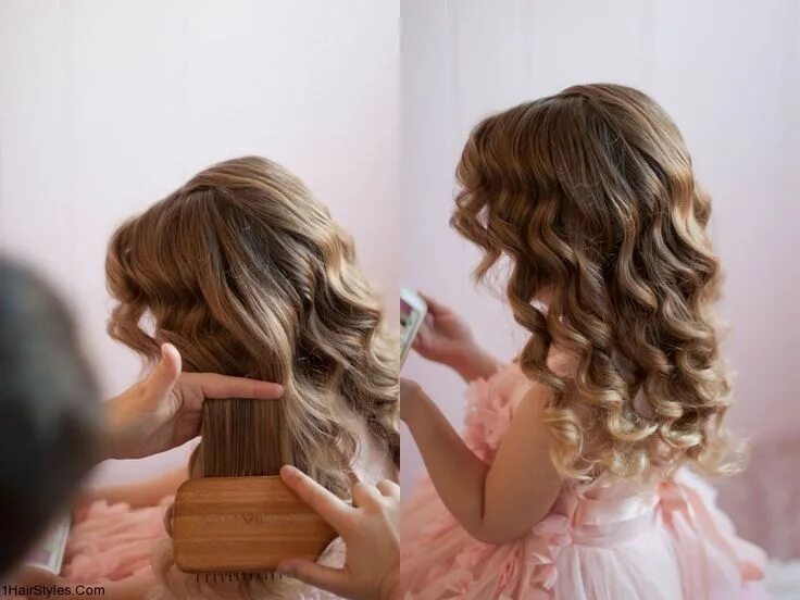 Прическа кудри на длинные девочке Hairstyles - The Most Crazy Hairstyles Flower Girl Dresses - Weddings Curly hair