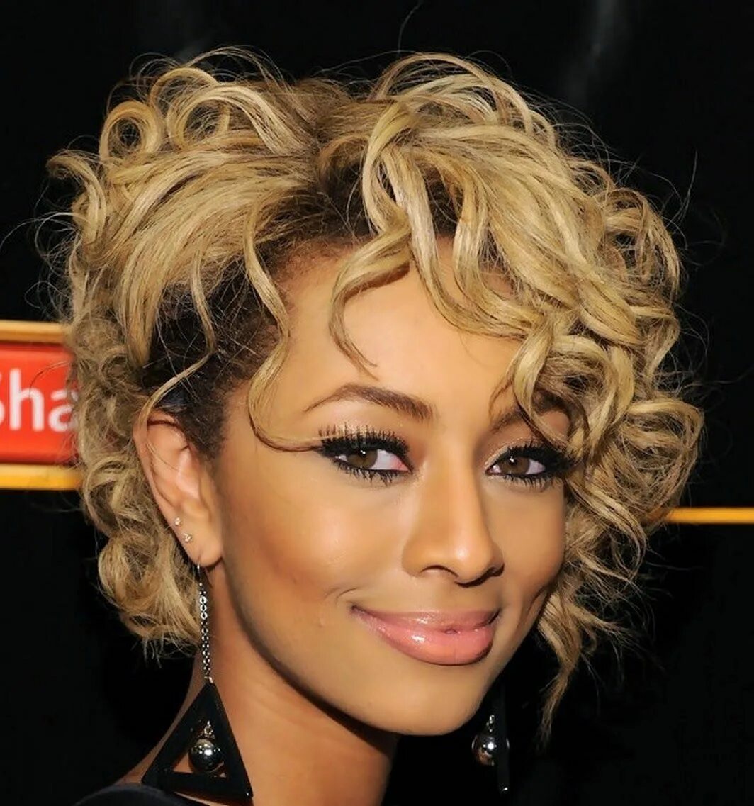 Прическа кудри на короткие волосы женские Keri Hilson - Short curly hairstyles for women, Hair styles 2014, Haircuts for c