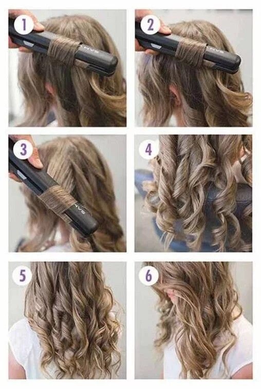 Прическа кудри на средние волосы выпрямитель 36 sіmрlе hairstyle guіdе 10 producttall.com Curls for long hair, Curl hair with