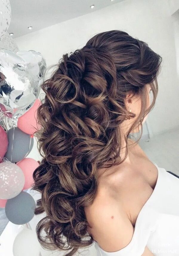 Прическа кудри на волосы ❤ 100 Wow-Worthy Long Wedding Hairstyles from Elstile - Hi Miss Puff Prom hair d