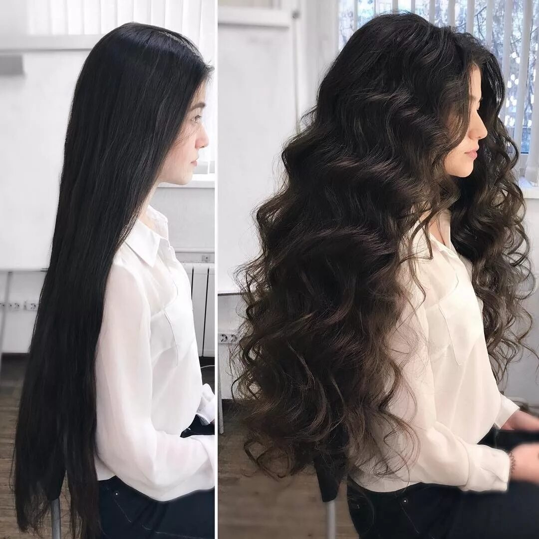 Прическа кудряшки на длинные волосы #hairstylist #curls #curlyhair #hudabeauty #hairbrained Pinterest hair, Long hai