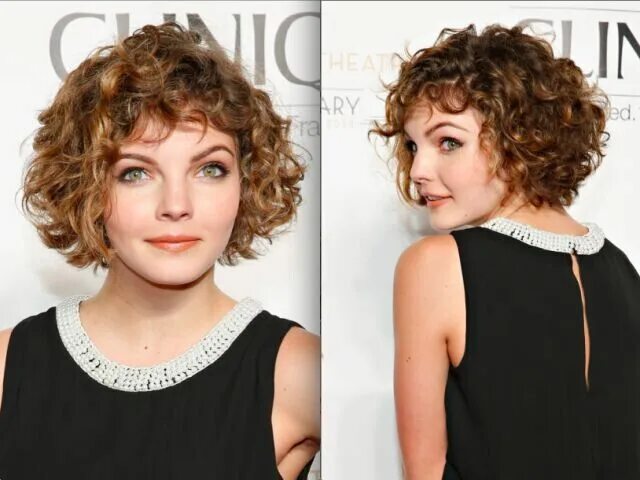 Прическа кудряшки на короткие волосы 21 Trendy Hairstyles to Slim Your Round Face - PoP Haircuts Short curly haircuts