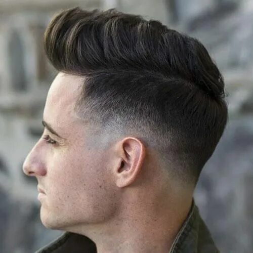 Прическа квифф мужская Mid-Skin-Fade-Textured-Quiff Mens hairstyles medium, Mens hairstyles 2018, Cool 