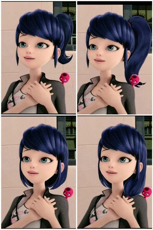 Прическа леди баг для девочки Tipos de estilos y cabello MLB - Marinette tipos de coletas Capitulos de ladybug