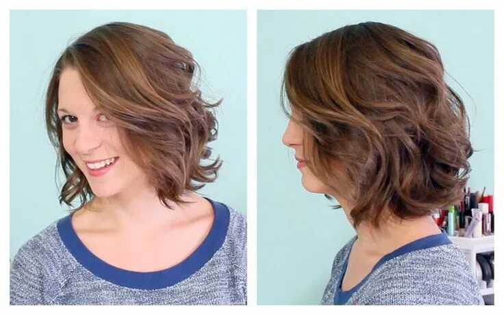 Прическа легкие волны на короткие волосы Soft Waves on Short Hair Short hair waves, Soft curl hairstyles, Short hair styl