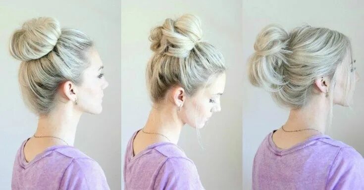 Прическа легкий пучок на средние волосы 6 No-Fuss Messy Buns Messy hairstyles, Easy bun hairstyles, Gorgeous hair