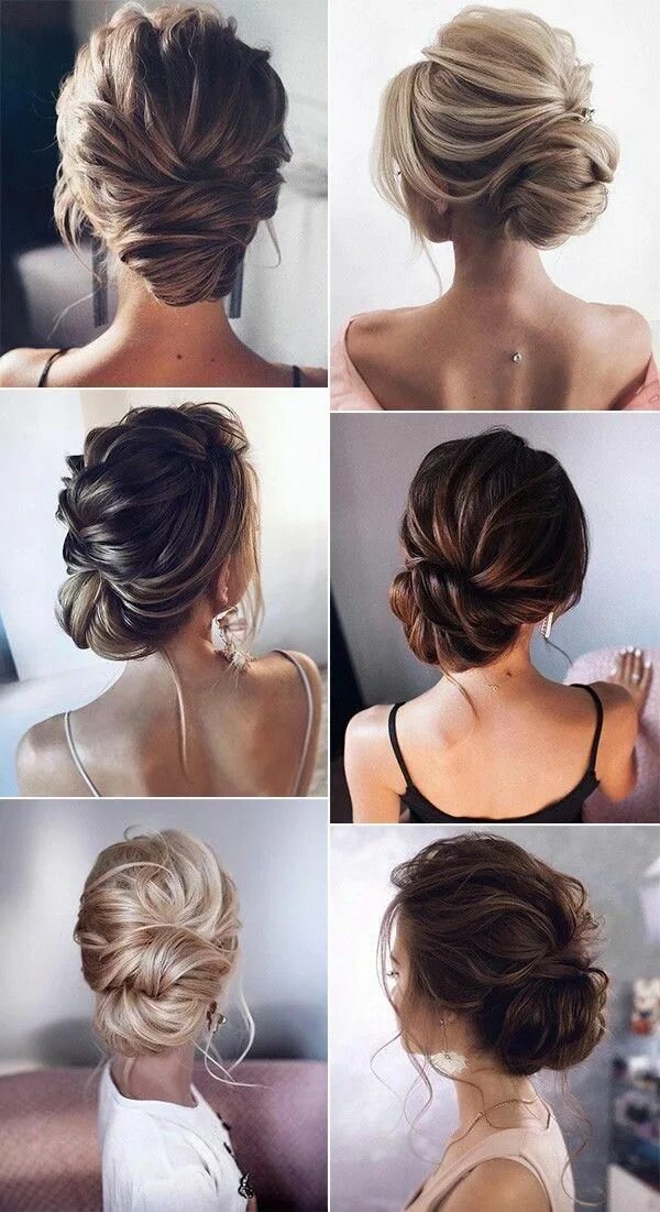 Прическа легкий пучок на средние волосы Wedding hairstyles updos and hair up, with veil, with flowers bridal hair, long 