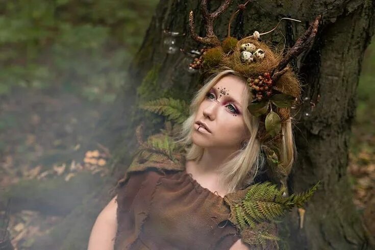 Прическа лес Druid Horns Headdress Druid Costume Acsessories Pagan Headpiece Fairy Forest Wit