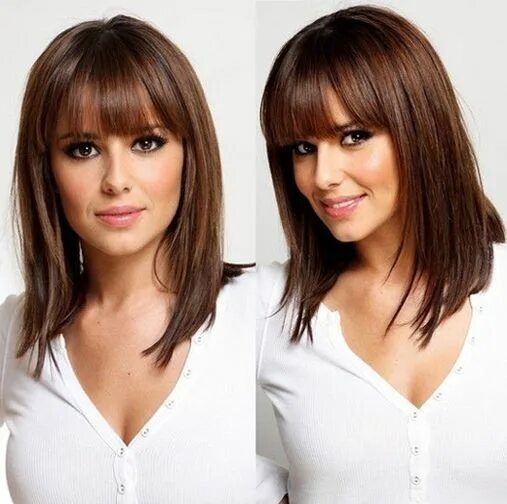 Прическа лесенка на средние волосы с челкой 60 Styles de cheveux mi-longs magnifiques Medium hair cuts, Medium hair styles, 