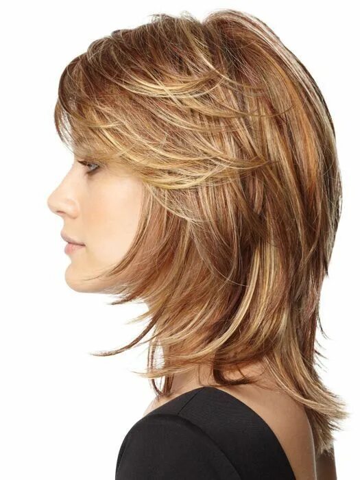 Прическа лестница на средние волосы Pin en Medium layered hairstyles