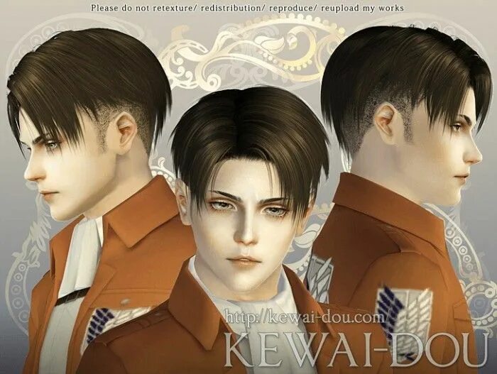 Прическа леви как сделать Levi - Shaved hair ver. by Mia Kewai-Dou - Sims 3 Downloads CC Caboodle Симс, Му