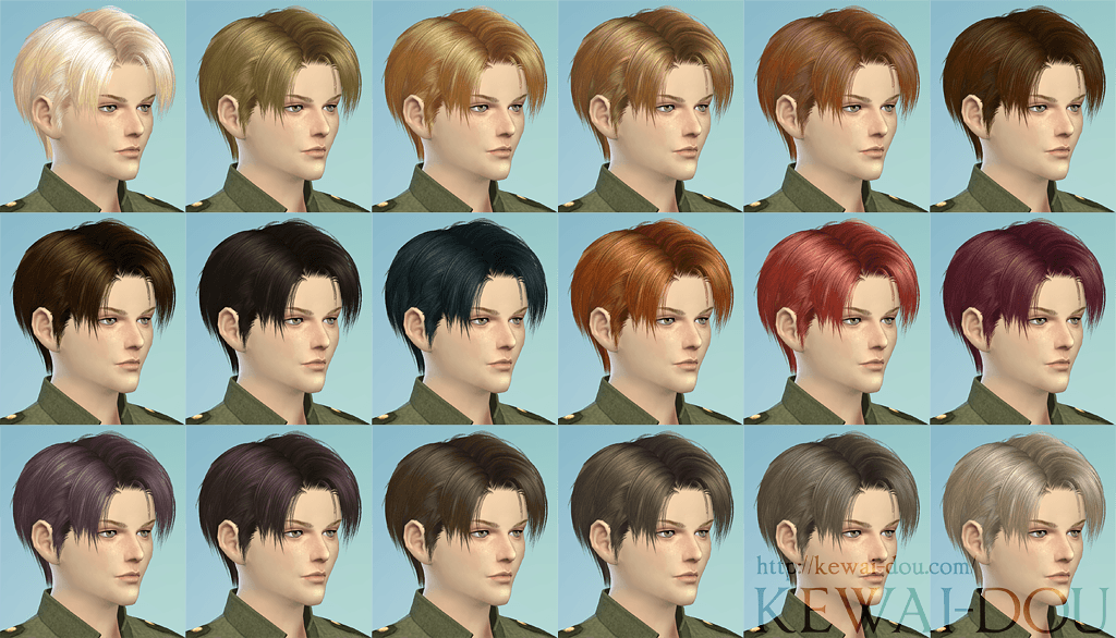 Прическа леви как сделать Levi (The Sims4 Male hair) KEWAI-DOU Mens hairstyles, Levi, Hair