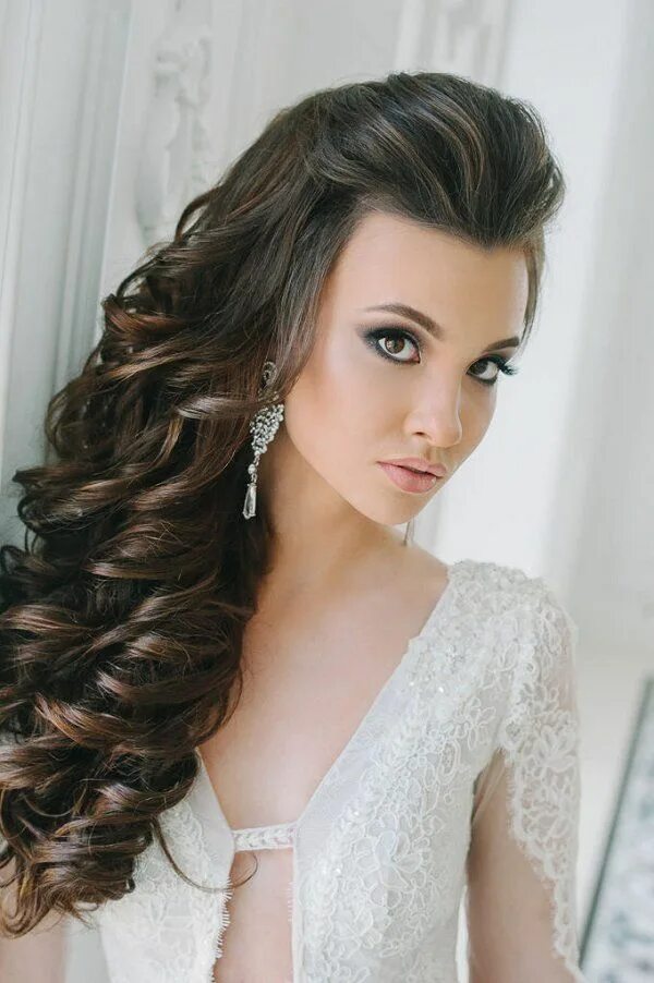 Прическа локоны на бок на длинные Pin by The Leo Diamond on Hair & Make Up Wedding hairstyles, Curly hair styles, 