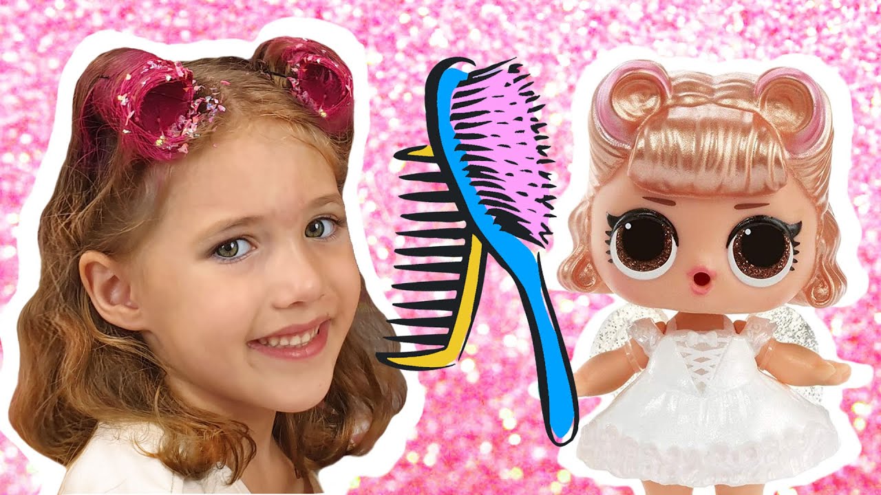 Прическа лол для девочки LOL doll Hairstyle for costume party for girls/ miriel&shelly diy - YouTube