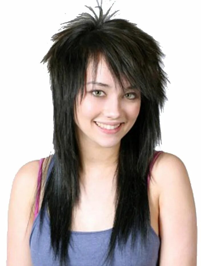 Прическа макушка короткая длинная Cortes Y Peinados Emo / Punk para Chicas Cortes de pelo largo, Cortes de pelo, C