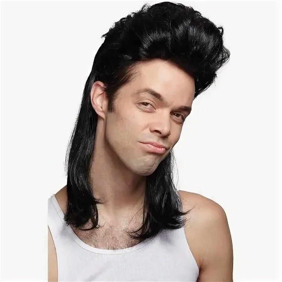 Прическа малет 2024 Morris Costumes MR178074 Men's Nightclub Mullet Wig - Walmart.com Mullet wig, Bl