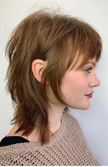 Прическа малет на девушке длинные волосы Trendy and Chic Brown Hair Shag Styles