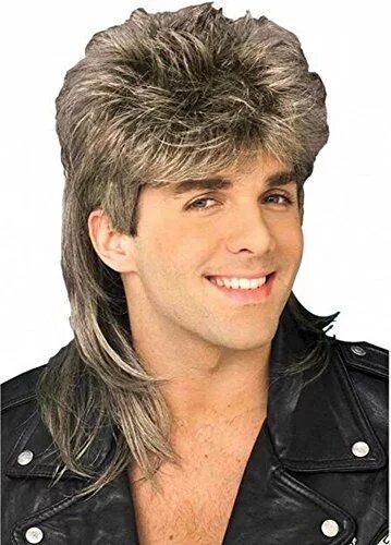 Прическа маллет Kleding en accessoires Black Mullet ADULT Wig Costume Accessory NEW Redneck Hill