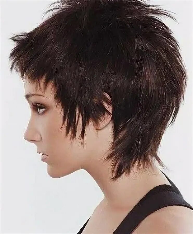 Прическа маллет на короткие волосы Mujer: Estilo y Belleza: Cortes Pelo Castaño Corto 2016 Edgy hair, Shaggy short 