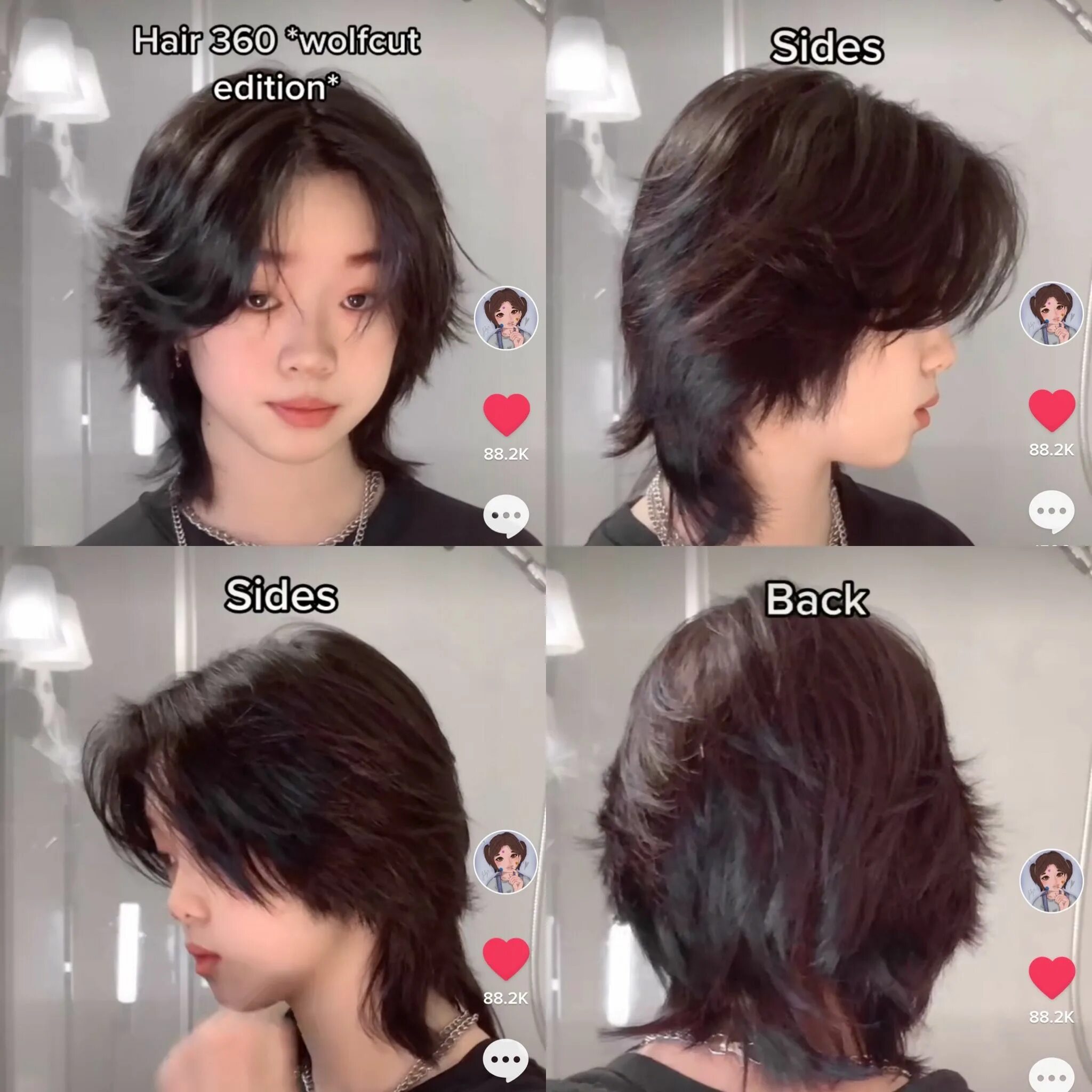 Прическа маллет женская современная корейская wolf cut 360 by @coolmadsgames on tik tok Hair tutorial, Hair cuts, Short hair t