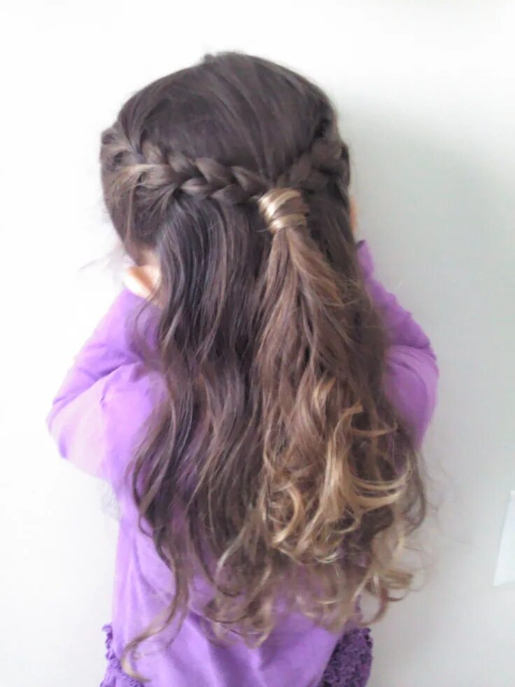 Прическа мальвина для девочки Pin on Sugar and Spice Flower girl hairstyles, Easy braids, Cute simple hairstyl