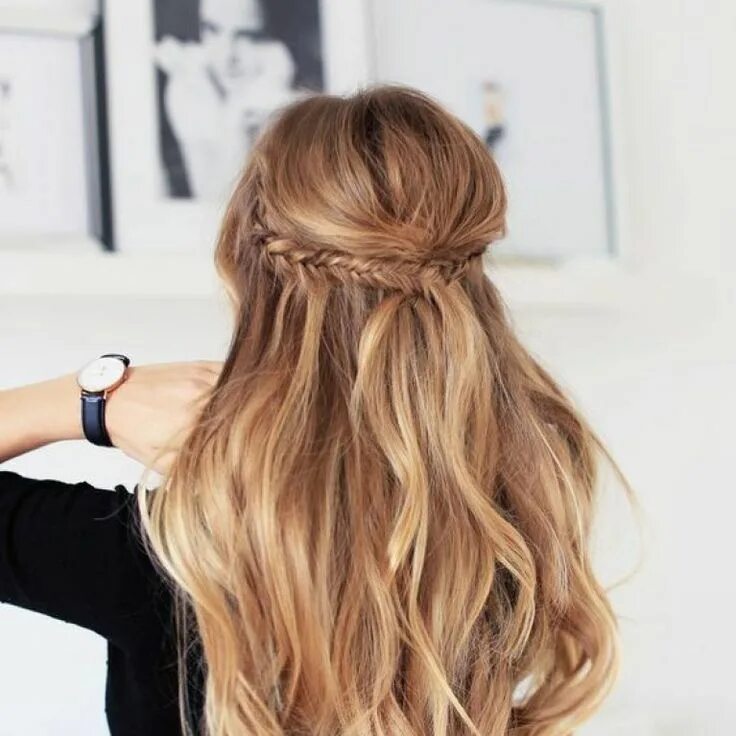 Прическа мальвинка Semi recogido: el peinado más versátil Long hair styles, Medium hair styles, Eas